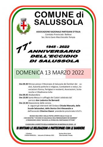 Commemorazione eccidio di Salussola- Domenica 13 marzo 2022